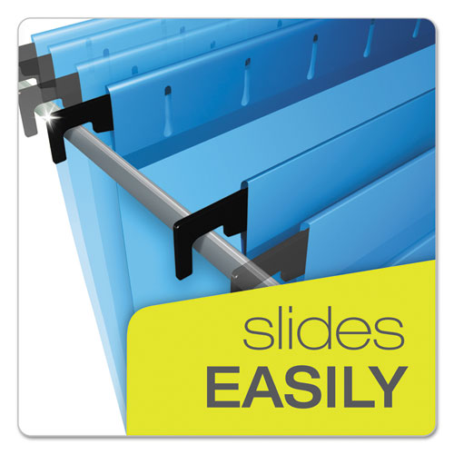 Image of Pendaflex® SureHook Hanging Folders, Letter Size, 1/5-Cut Tabs, Blue, 20/Box