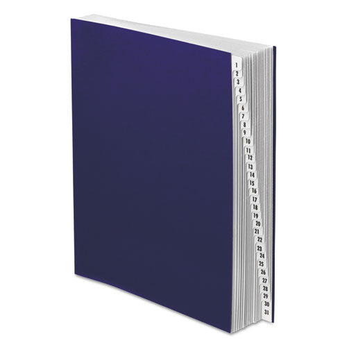 Image of Pendaflex® Expanding Desk File, 31 Dividers, Date Index, Letter Size, Dark Blue Cover