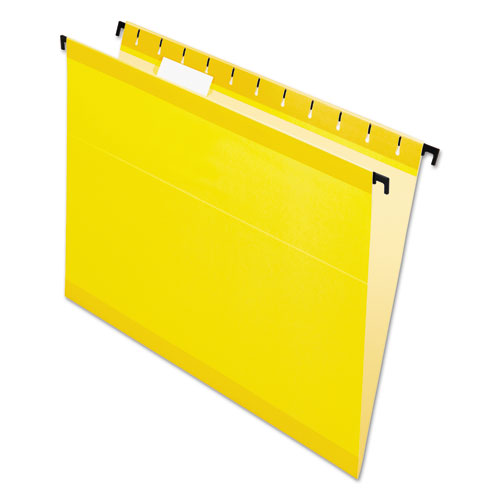 Image of Pendaflex® SureHook Hanging Folders, Letter Size, 1/5-Cut Tabs, Yellow, 20/Box