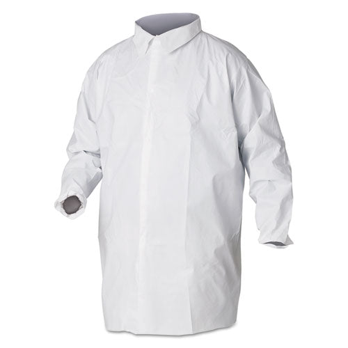 Image of KleenGuard A40 Liquid And Particle Protection Lab Coats, X-Large, White, 30/carton