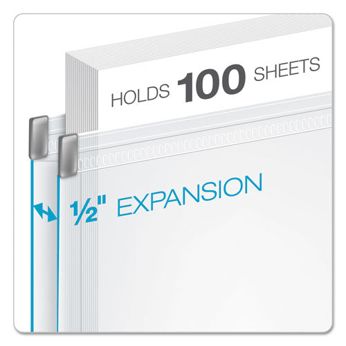 Image of Cardinal® Expanding Zipper Binder Pockets, 8.5 x 11, Clear, 3/Pack