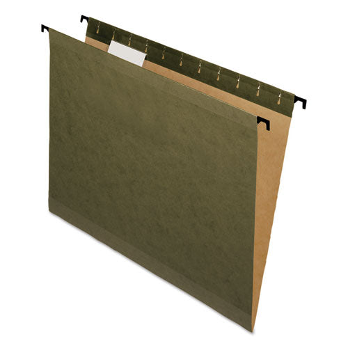 Image of Pendaflex® SureHook Hanging Folders, Letter Size, 1/5-Cut Tabs, Standard Green, 20/Box