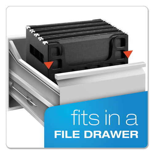 Image of Pendaflex® Desktop File With Hanging Folders, Letter Size, 6" Long, Black