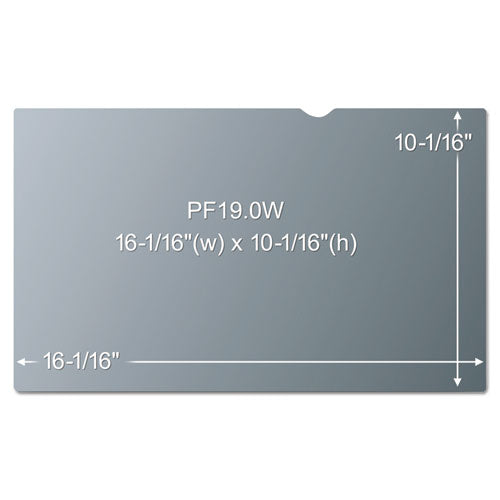 Image of 3M Frameless Blackout Privacy Filter for 19" Widescreen Flat Panel Monitor, 16:10 Aspect Ratio