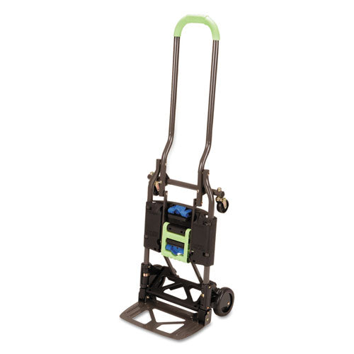 Image of Cosco® 2-in-1 Multi-Position Hand Truck and Cart, 300 lbs, 16.63 x 12.75 x 49.25, Black/Blue/Green
