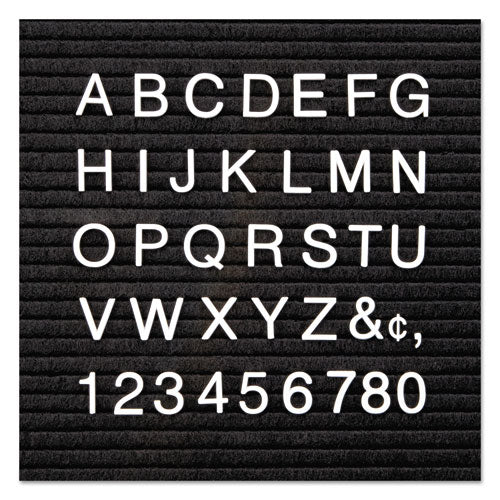 Image of Quartet® 4400 Series Character Set for Felt Surfaces, 1" Tall, White Characters, 300/Set