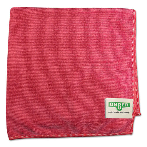 Image of Unger® SmartColor MicroWipes 4000, Heavy-Duty, 16 x 15, Red, 10/Pack