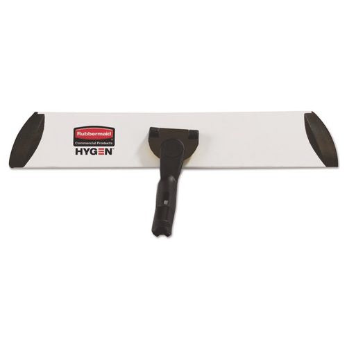 Image of Rubbermaid® Commercial Executive Microfiber Single-Sided Flat Mop Frame, 3.5 W, 17 L, Black/Silver