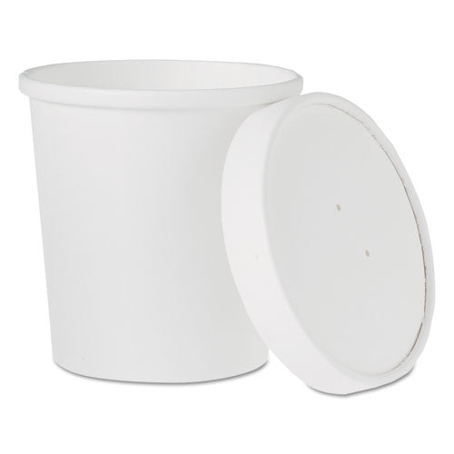 Image of SOLO® Flexstyle Double Poly Food Combo Packs, 16 oz, White, Paper, 25/Pack, 10 Packs/Carton