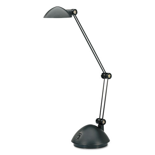 Image of Alera® Twin-Arm Task LED Lamp with USB Port, 11.88w x 5.13d x 18.5h, Black