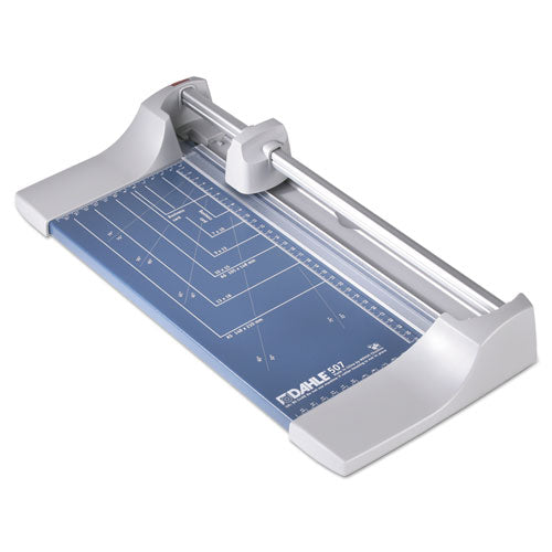 Image of Dahle® Rolling/rotary Paper Trimmer/cutter, 7 Sheets, 12" Cut Length, Metal Base, 8.25 X 17.38