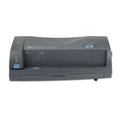 Image of GBC® 24-Sheet 3230 Electric Two- To Three-Hole Adjustable Punch, 9/32" Holes, Gray