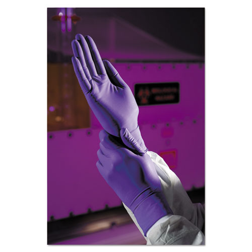 Image of Kimtech Purple Nitrile Exam Gloves, 242 Mm Length, X-Small, 6 Mil, Purple, 100/box