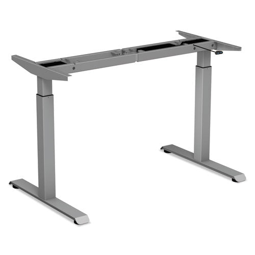 Image of Alera® Alera AdaptivErgo Sit-Stand Two-Stage Electric Height-Adjustable Table Base, 48.06" x 24.35" x 27.5" to 47.2", Gray