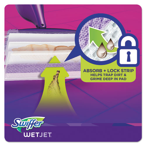 Image of Swiffer® WetJet System Refill Cloths, 11.3" x 5.4", White, 24/Box, 4/Carton