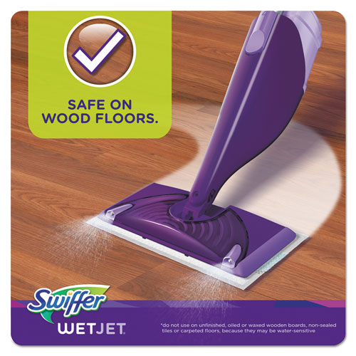 Image of Swiffer® WetJet System Refill Cloths, 11.3" x 5.4", White, 24/Box, 4/Carton