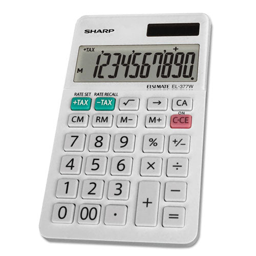 Image of Sharp® El-377wb Large Pocket Calculator, 10-Digit Lcd