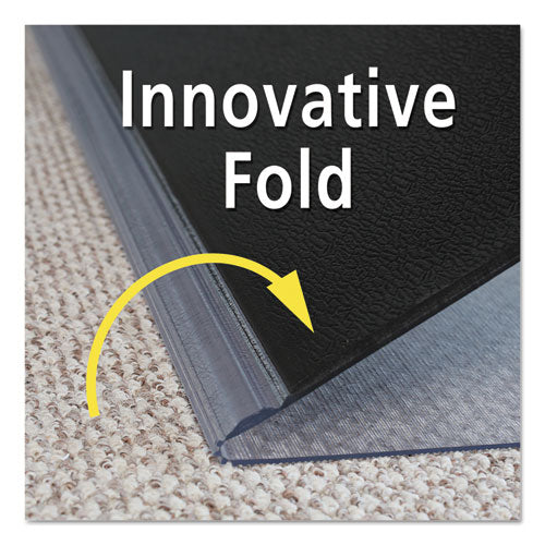 Image of ES Robbins® Sit Or Stand Mat For Carpet Or Hard Floors, 45 X 53, Clear/black