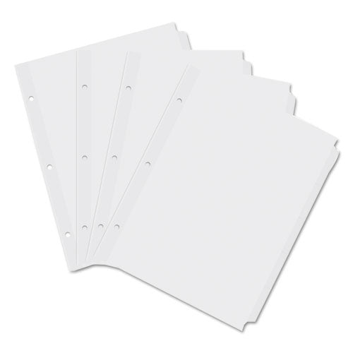 Image of Universal® Self-Tab Index Dividers, 5-Tab, 11 X 8.5, White, 36 Sets