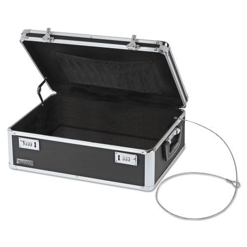 Image of Vaultz® Locking Storage Chest, Medium Density Fiberboard, 14.5 x 8 x 19.5, Black