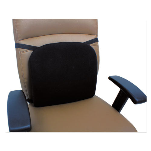 Image of Alera® Cooling Gel Memory Foam Backrest, Two Adjustable Chair-Back Straps, 14.13 X 14.13 X 2.75, Black
