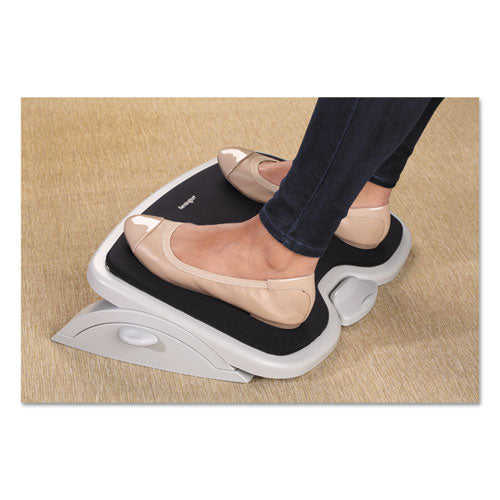 Image of Kensington® SoleMate Comfort Footrest with SmartFit System, 21.5w x 14d x 3.5 to 5h, Gray/Black
