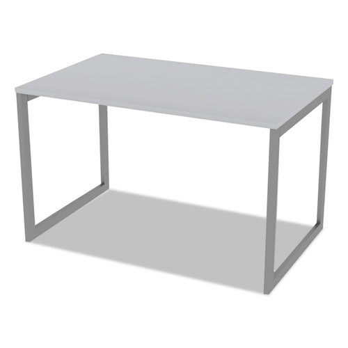 Image of Alera® Alera Open Office Desk Series Adjustable O-Leg Desk Base, 47.25 to 70.78w x 29.5d x 28.5h, Silver