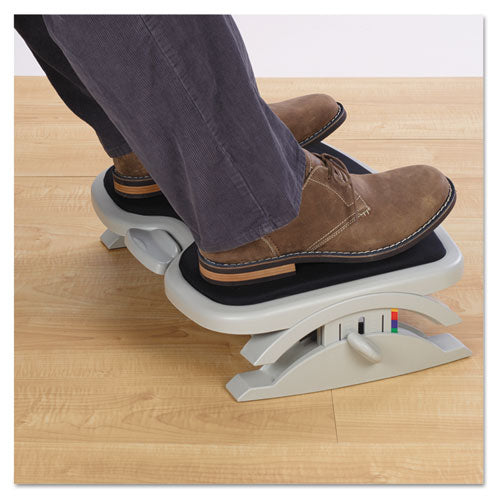 Image of Kensington® SoleMate Comfort Footrest with SmartFit System, 21.5w x 14d x 3.5 to 5h, Gray/Black