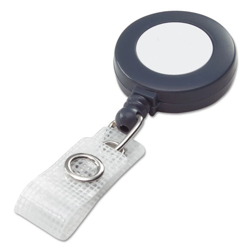 Image of GBC® Badgemates Plastic Retractable Name Badge Reel, 3 Ft Extension, Gray, 25/box