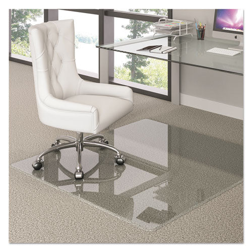 Image of deflecto® Premium Glass All Day Use Chair Mat - All Floor Types, 44 X 50, Rectangular, Clear