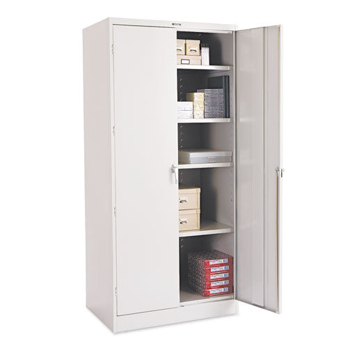 Image of Tennsco 78" High Deluxe Cabinet, 36w X 24d X 78h, Light Gray