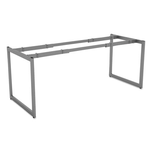 Image of Alera® Alera Open Office Desk Series Adjustable O-Leg Desk Base, 47.25 to 70.78w x 29.5d x 28.5h, Silver