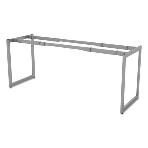 Image of Alera® Alera Open Office Desk Series Adjustable O-Leg Desk Base, 47.25 to 70.78w x 23.63d x 28.5h, Silver