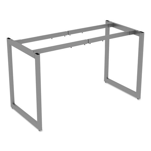 Image of Alera® Alera Open Office Desk Series Adjustable O-Leg Desk Base, 47.25 to 70.78w x 23.63d x 28.5h, Silver