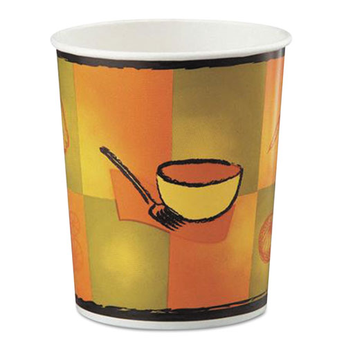 Image of Chinet® Streetside Squat Paper Food Container, Streetside Design, 16 Oz, 25/bag, 20 Bags/carton