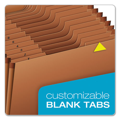 Image of Pendaflex® Heavy-Duty Open-Top Expanding Stadium File, 21 Sections, 1/3-Cut Tabs, Legal Size, Redrope