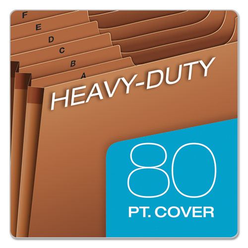 Image of Pendaflex® Heavy-Duty Open-Top Expanding Stadium File, 21 Sections, 1/3-Cut Tabs, Letter Size, Redrope