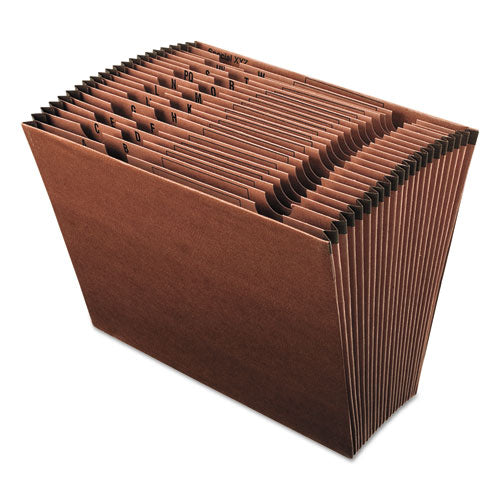 Image of Pendaflex® Earthwise by Pendaflex Recycled Indexed Expanding File, 21 Sections, 1/12-Cut Tabs, Letter Size, Red Fiber