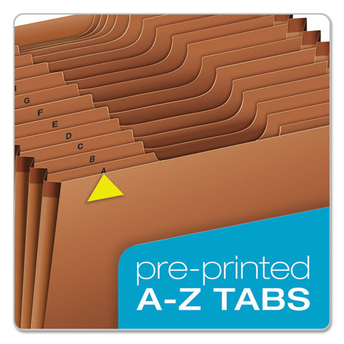Image of Pendaflex® Heavy-Duty Open-Top Expanding Stadium File, 21 Sections, 1/3-Cut Tabs, Letter Size, Redrope