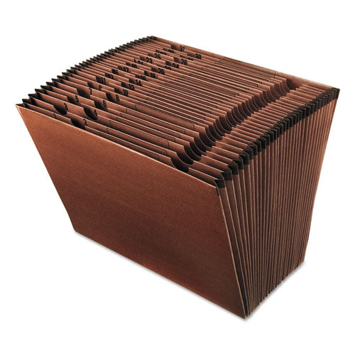 Image of Pendaflex® Earthwise by Pendaflex Recycled Indexed Expanding File, 31 Sections, 1/31-Cut Tabs, Letter Size, Red Fiber