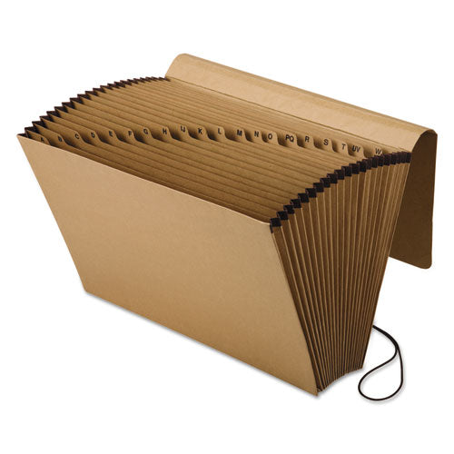 Image of Pendaflex® Kraft Indexed Expanding File, 21 Sections, Elastic Cord Closure, 1/21-Cut Tabs, Legal Size, Brown