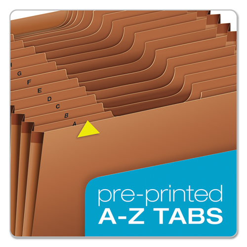 Image of Pendaflex® Heavy-Duty Open-Top Expanding Stadium File, 21 Sections, 1/3-Cut Tabs, Legal Size, Redrope