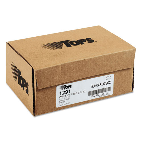 Image of TOPS Time Clock Cards, Replacement For 331-10, Two Sides, 3.5 X 8.5, 500/box