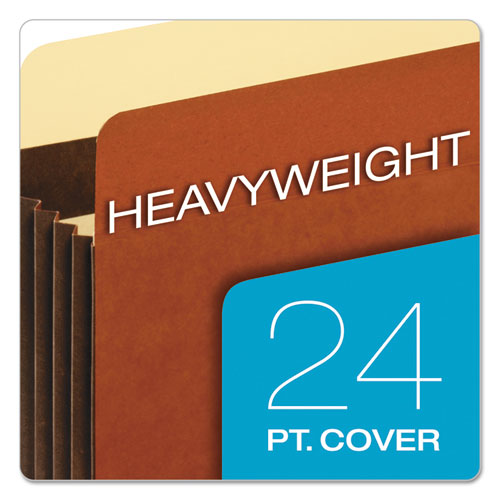 Image of Pendaflex® Extra-Wide Heavy-Duty File Pockets, 5.25" Expansion, Letter Size, Redrope, 10/Box