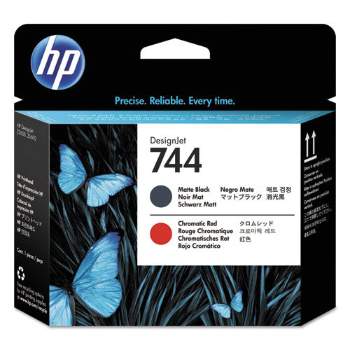 Image of HP HP 744, (f9j88a) Chromatic Red/matte Black Printhead