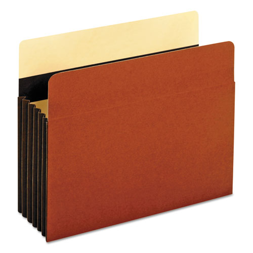 Image of Pendaflex® Extra-Wide Heavy-Duty File Pockets, 5.25" Expansion, Letter Size, Redrope, 10/Box