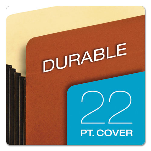 Image of Pendaflex® File Pocket with Tyvek, 3.5" Expansion, Letter Size, Redrope, 10/Box