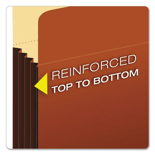 Image of Pendaflex® File Pocket with Tyvek, 3.5" Expansion, Letter Size, Redrope, 10/Box