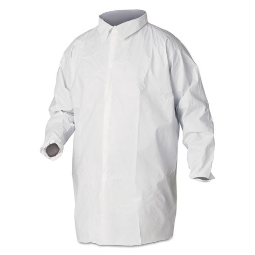 Image of KleenGuard A40 Liquid And Particle Protection Lab Coats, 2x-Large, White, 30/carton