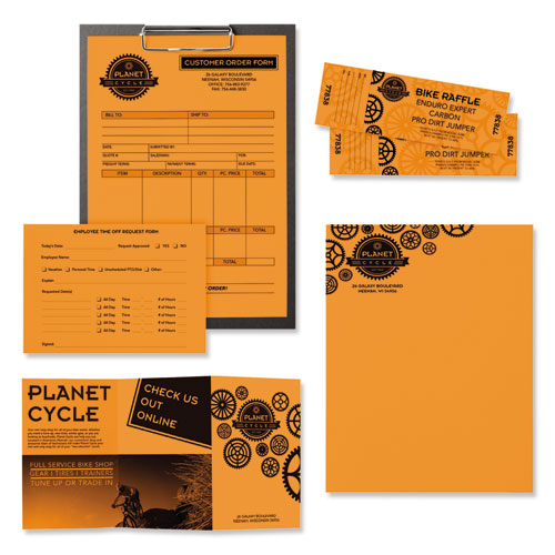 Image of Astrobrights® Color Paper, 24 lb Bond Weight, 8.5 x 11, Cosmic Orange, 500/Ream